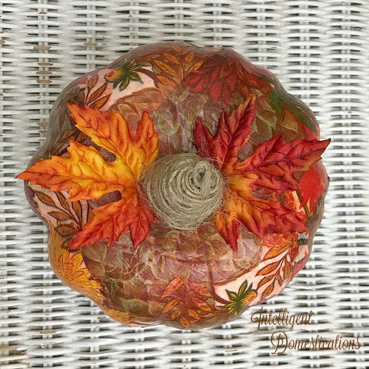 Fall Napkin Dollar Store Pumpkin Makeover