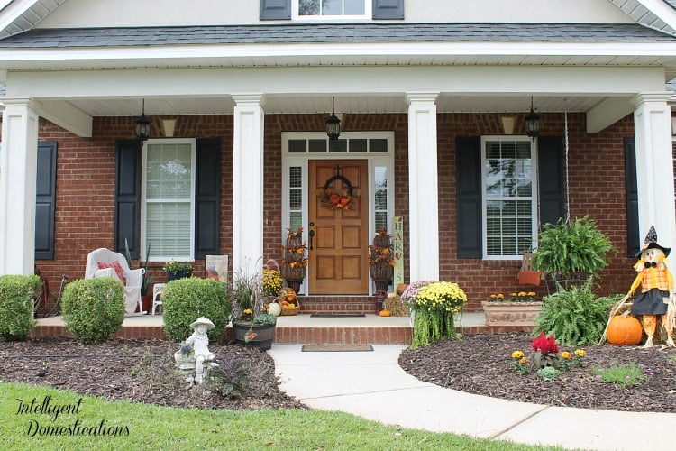 Fall Front Porch Tour. Fall front porch decor ideas. Fall porch decor.