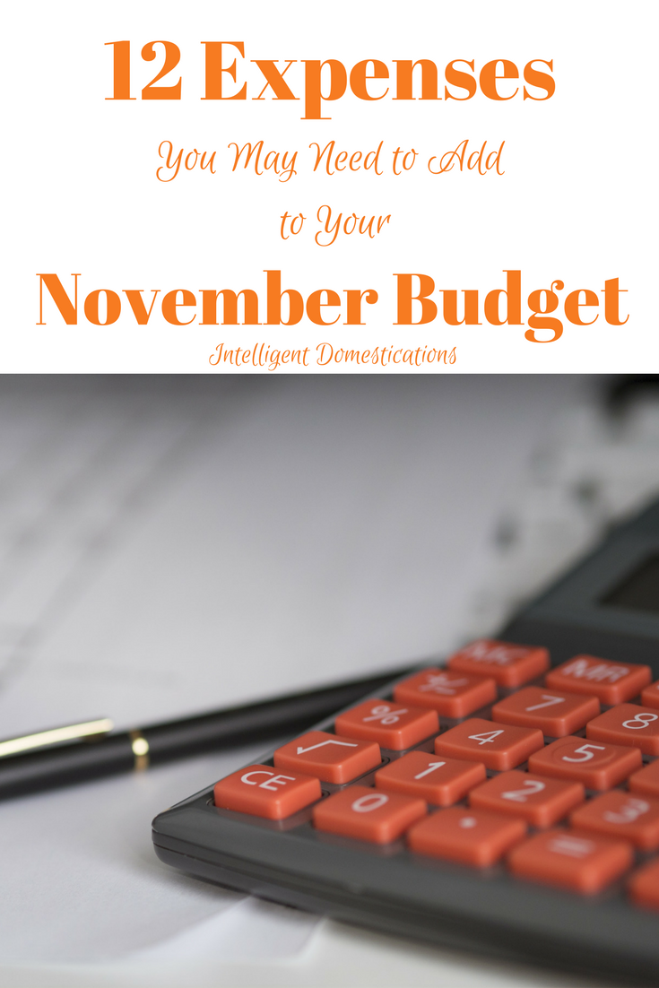 12 Things You May Need to Add to Your November Budget. Family budgeting in November. November family finance