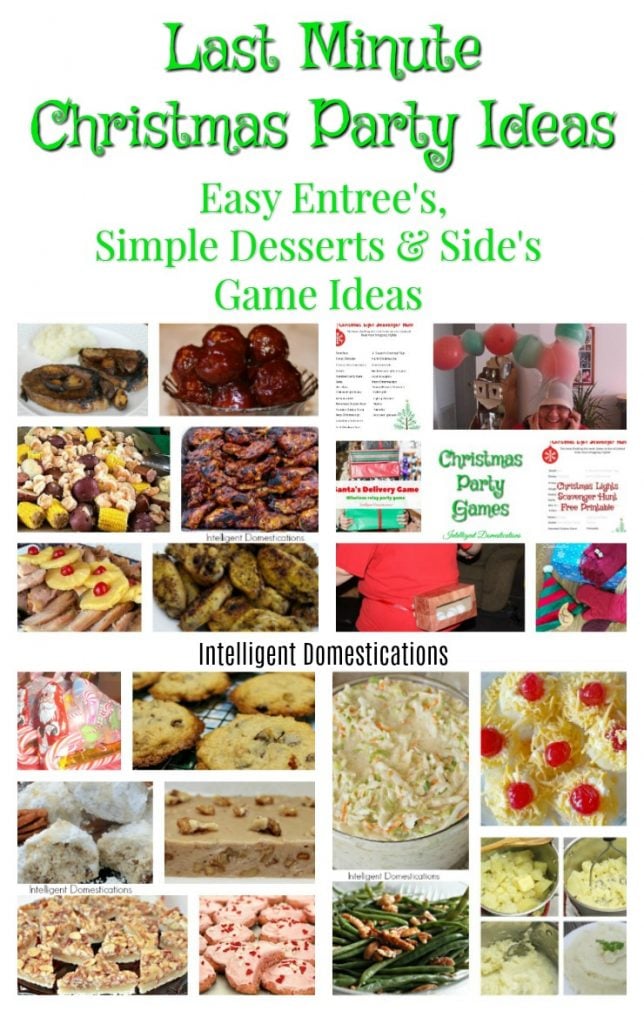 Last Minute Christmas Ideas all in one place. Recipes and Games for last minute Christmas party planning