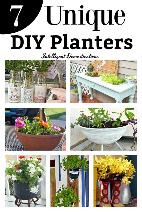 7 Unique DIY Planters. DIY Planters. 7 Creative DIY Planters to make #DIY #diyplanters