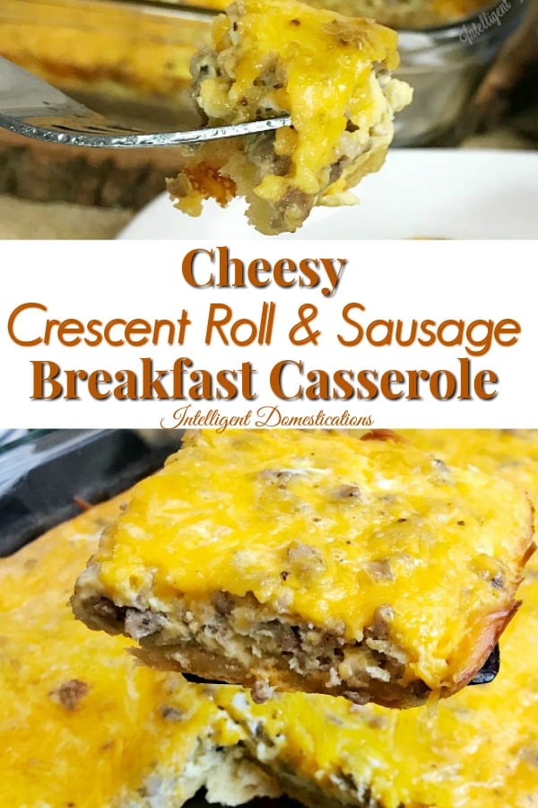 Breakfast Casserole Recipe. Cheesy Sausage Eggs and Crescent Rolls are the main ingredients is this lip smacking delicious overnight breakfast casserole. #crescentrollrecipe #breakfastbake #breakfastcasserole #Sausagecasserole #Christmasbreakfast #overnightcasserole #breakfast