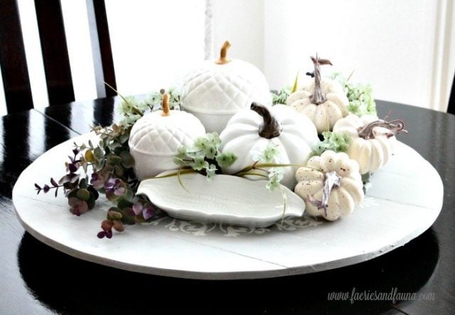 DIY Lazy Susan Pumpkin Decor