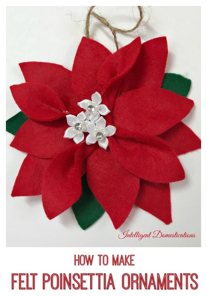 How To Make A Felt Poinsettia Ornament for your Christmas tree. These are super easy and affordable making them a perfect gift to give or keep them for yourself. #poinsettia #DIYornament #Feltcraft How To Make A Felt Poinsettia Ornament for your Christmas tree. These are super easy and affordable making them a perfect gift to give or keep them for yourself. #poinsettia #DIYornament #Feltcraft