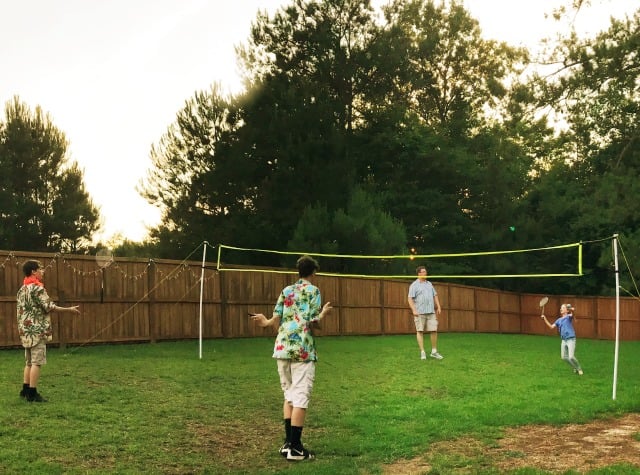 People playing Badminton