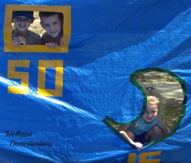 This one DIY Water Tarp Game will keep the kids busy with backyard summer water activities for hours! It's versatile for playing in the water. Play Water Balloon games, Water Bomb Target competitions. Pool Noodle Sword Fighting and a Slip and Slide surface and even use the Target Backdrop as a Photo spot! #watergames #summergames #outdoorplay This one DIY Water Tarp Game will keep the kids busy with backyard summer water activities for hours! It's versatile for playing in the water. Play Water Balloon games, Water Bomb Target competitions. Pool Noodle Sword Fighting and a Slip and Slide surface and even use the Target Backdrop as a Photo spot! #watergames #summergames #outdoorplay