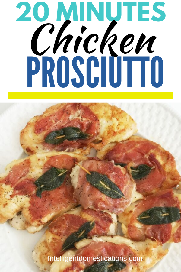 Chicken Saltimbocca with Prosciutto. A quick and easy recipe ready in 20 minutes for Lightly Breaded Chicken Prosciutto. 