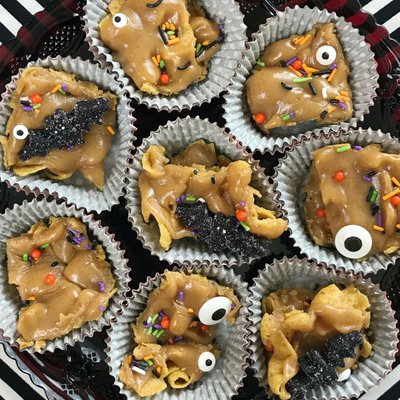 No-Bake Sweet and Salty Corn Chip Halloween Dessert Bars