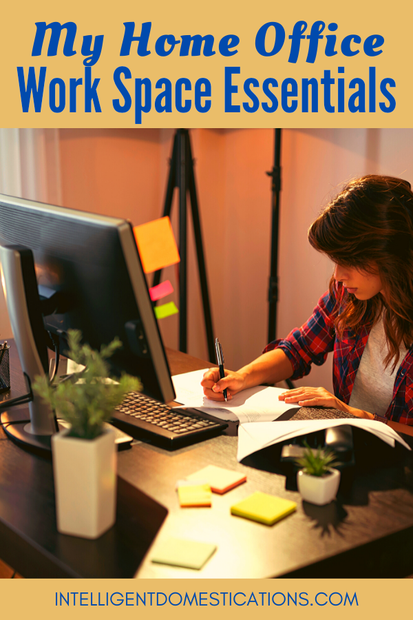 My Home Office is equipped with these electronic devices and accessories as well as office equipment and furniture to assure my work day is successful. This is a list of things I actually use daily. #homeoffice #homeworkspace #intellid