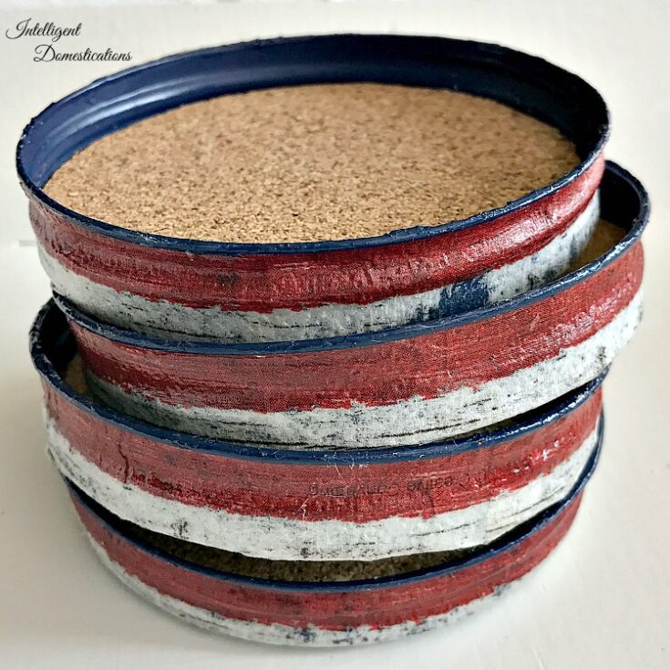 Image for Americana Mason Jar Lid Coasters