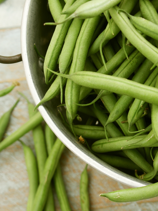 Rinse your Fresh Green Beans in a colander