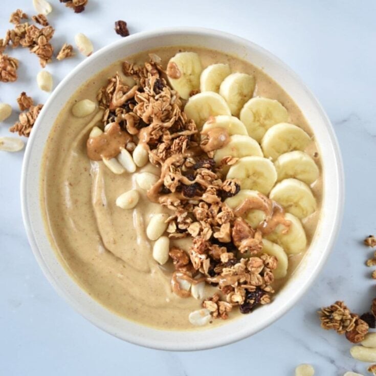Image for Healthy Peanut Butter Banana Smoothie Bowl