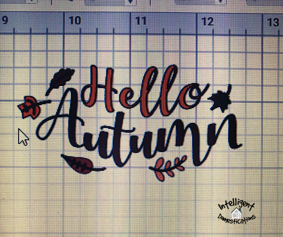 Hello Autumn design in Cricut Design space