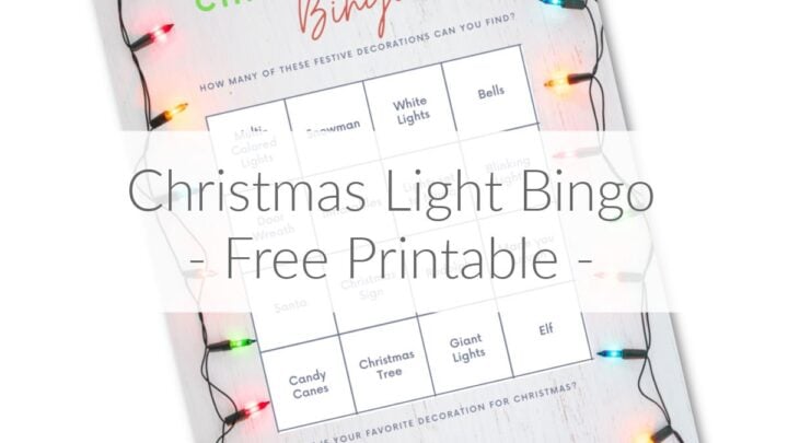 Image for Festive Christmas Games - Christmas Light Bingo with Free Printable