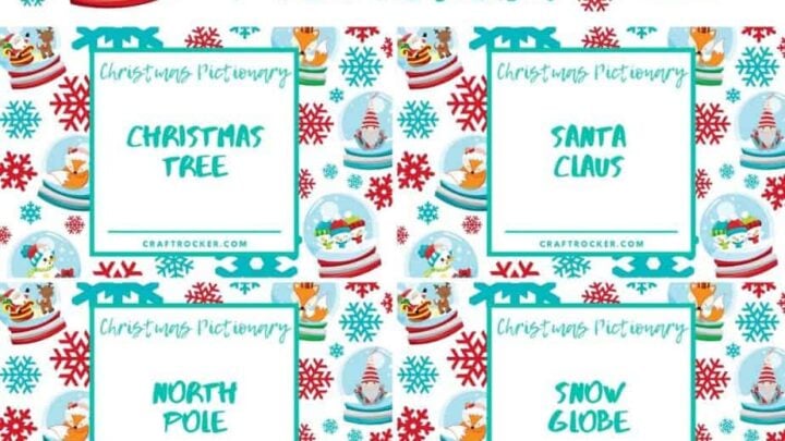 Image for Printable Christmas Pictionary Game