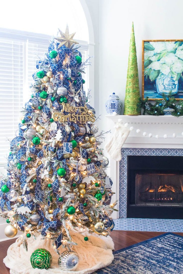 Image for Blue and Green Christmas Tree - Christmas Tree Ideas