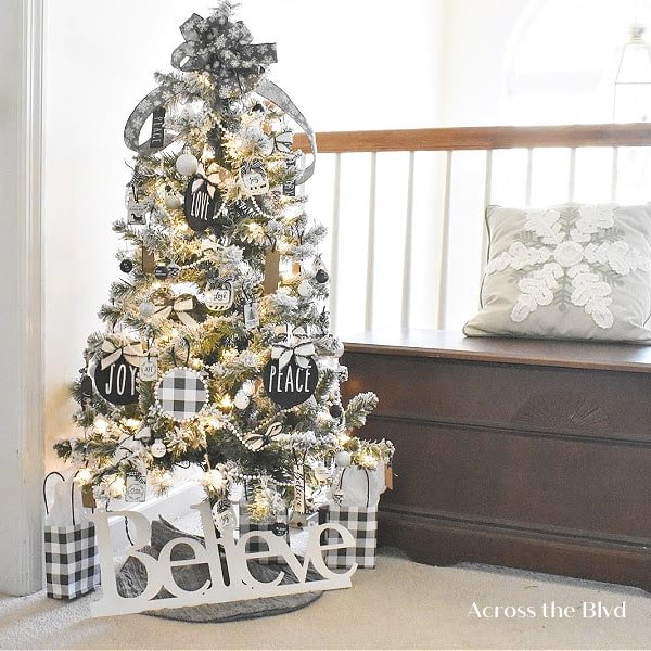 Image for Snowy Farmhouse Christmas Tree | Across the Blvd