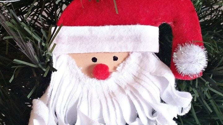 Image for Mason Jar Lid Santa Ornament