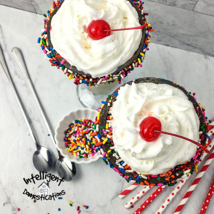 Image for Vanilla Milkshake with Sprinkles Best Ever Summer Dessert