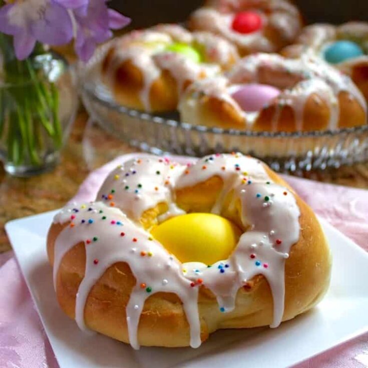 Image for Individual Italian Easter Bread Rings...Easy Step by Step Directions