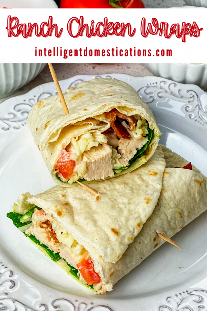 Chicken Bacon Wraps on a white dish