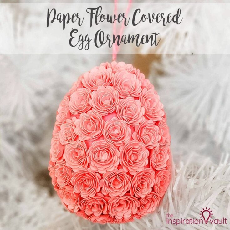 Image for Paper Flower Covered Egg Ornament