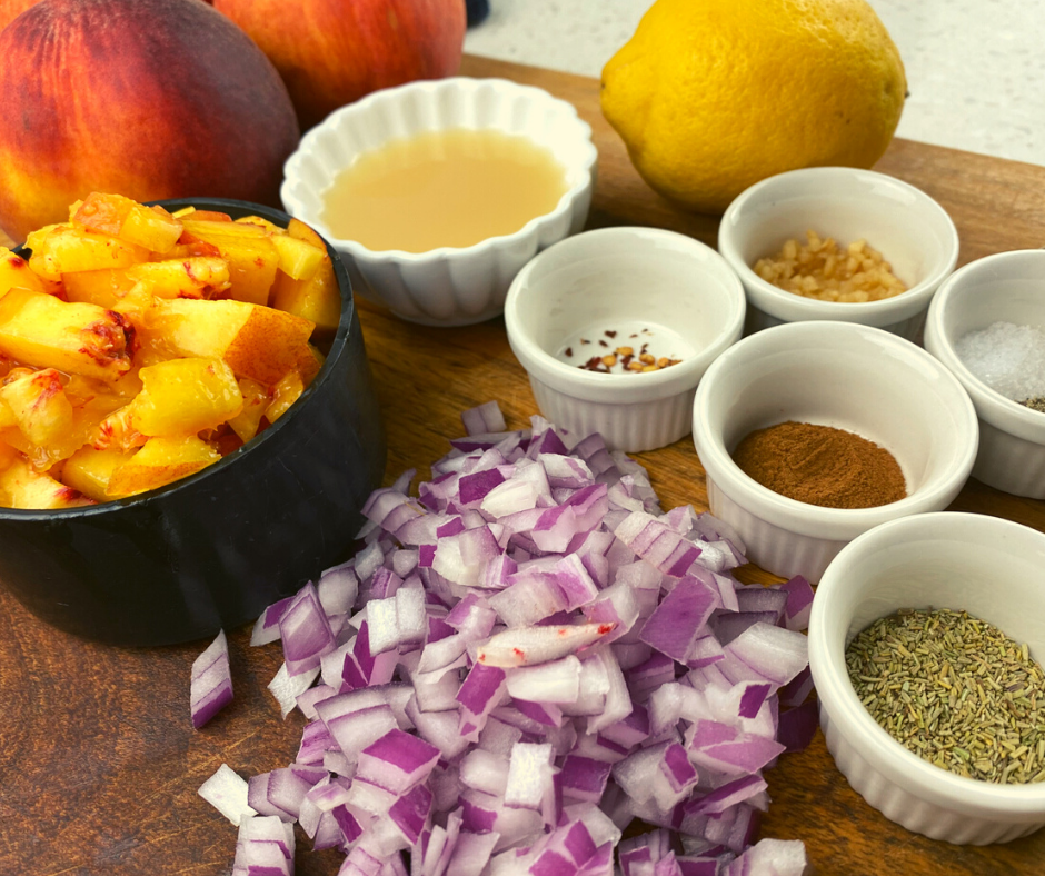 Ingredients for Savory Peach Compote recipe