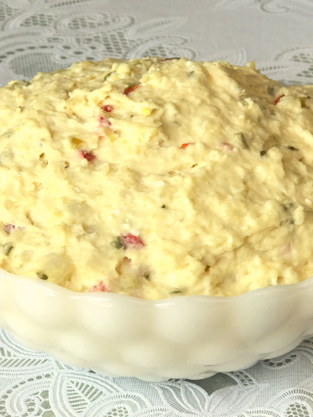 Southern Potato Salad in a white bowl