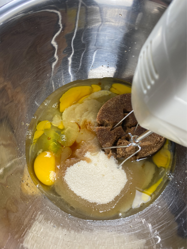 mixing the ingredients