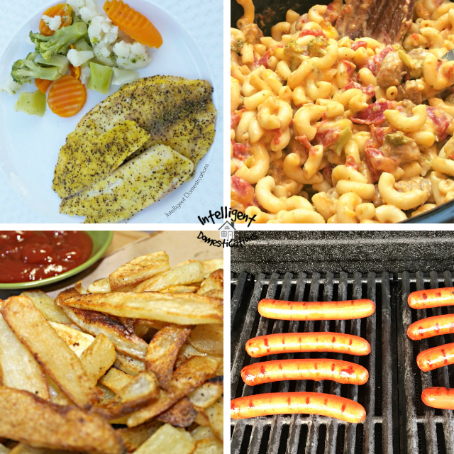 July Meal plan photos of food