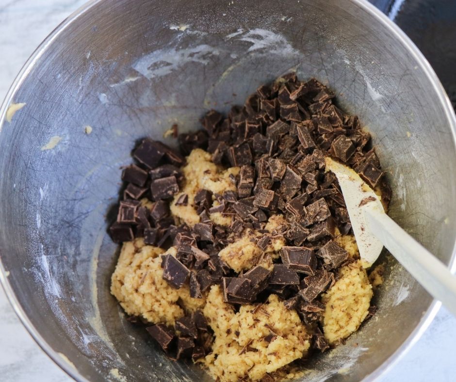 cookie dough with chocolate chunks