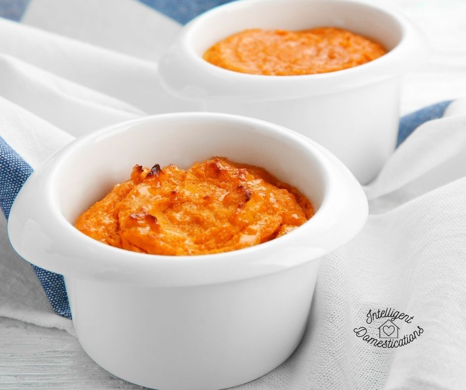 Carrot Soufflé in ramekins