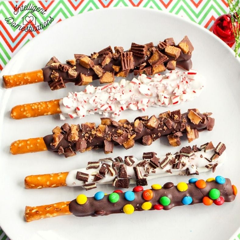 candy coated pretzel rods
