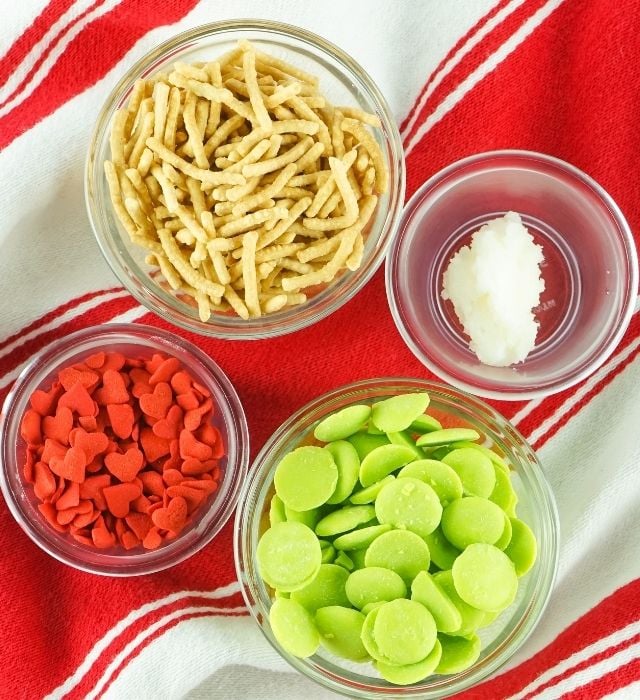 Grinch Haystacks ingredients