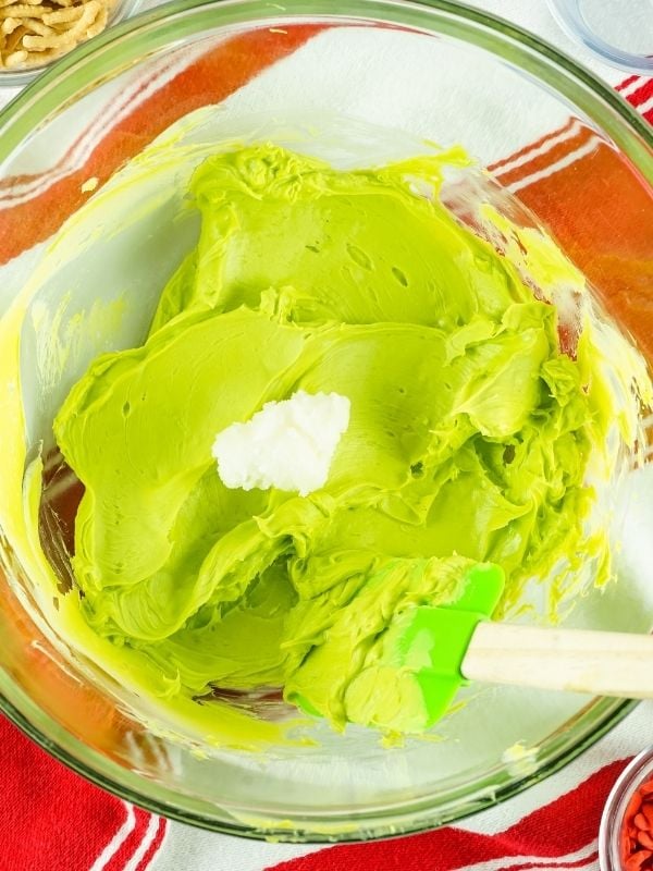melting green candy melts