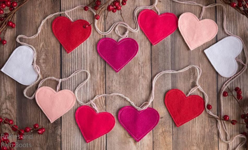 Easy DIY Heart Garland with Free Cut Files