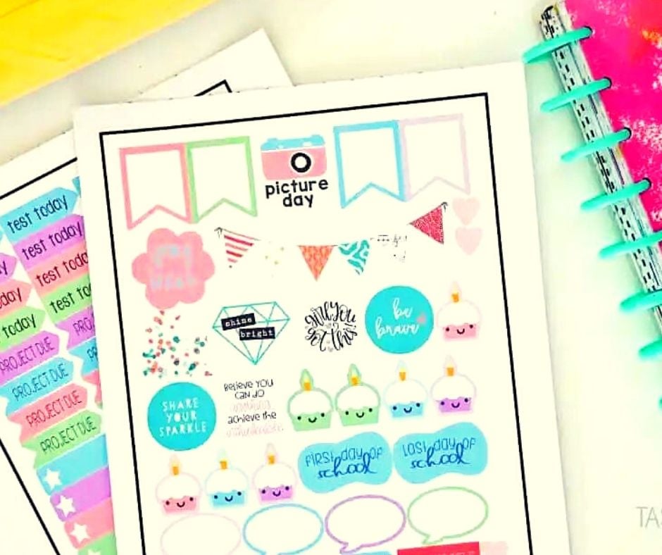 Planner sticker you can make with your Cricut machine