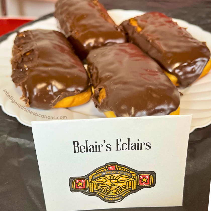 WWE Pun Name food. Becky Belair's Eclairs