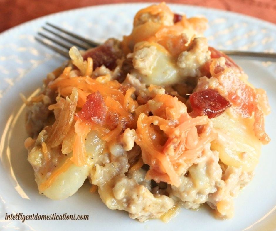 Meat and Potato Casserole recipe at intelligentdomestications.com