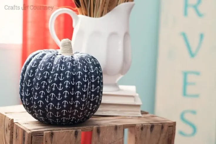 Image for DIY Nautical Pumpkin for Fall with Mod Podge