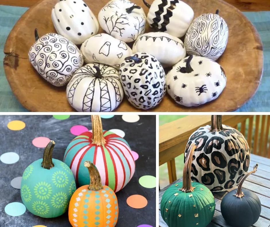 cute no carve pumpkin designs