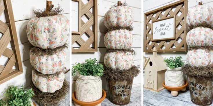 Image for Make a Dollar Tree Fall Foam Pumpkin Topiary DIY