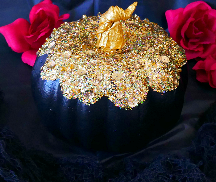 Image for DIY Halloween Glam Glitter Pumpkin - 1 of 3