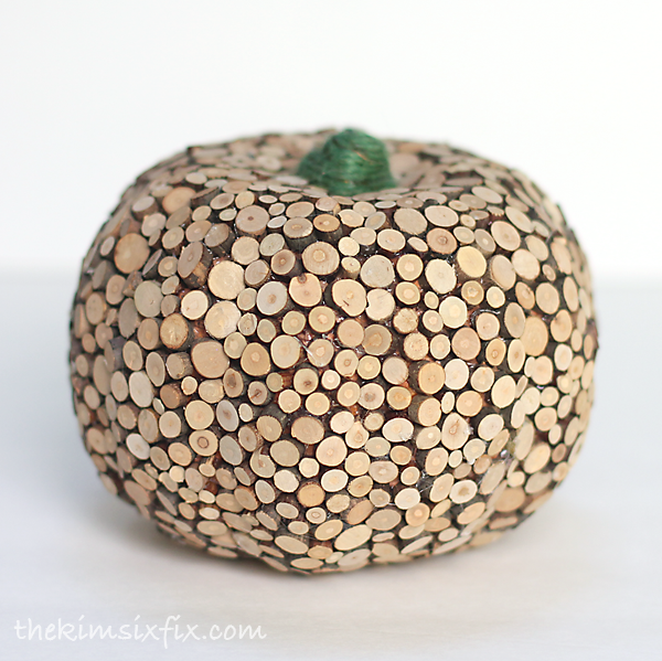 Image for Wood Slice Dollar Store Pumpkin