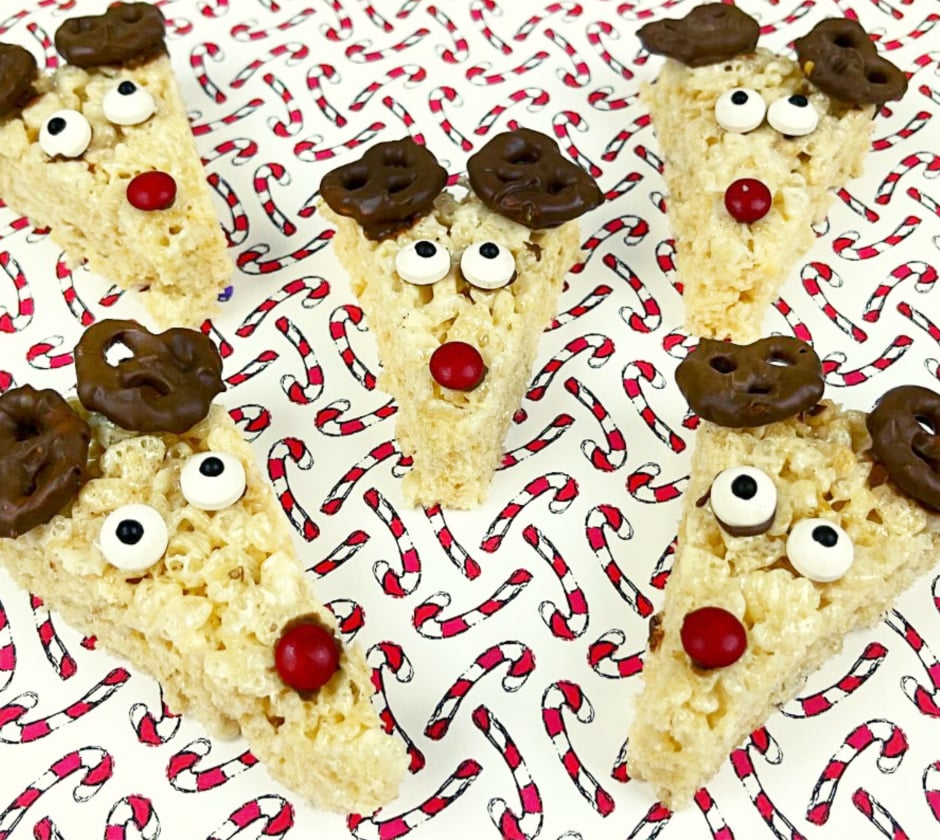 Christmas Reindeer Rice Krispies Treats