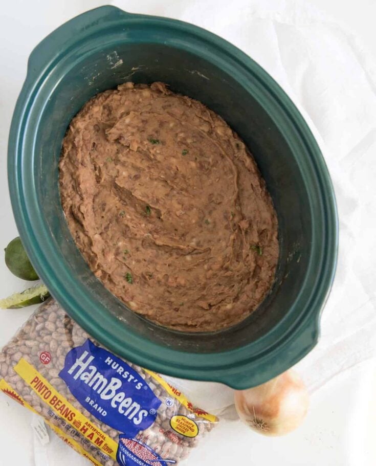 Image for Slow Cooker Refried Beans Recipe | Healthy Refried Beans Side Dish