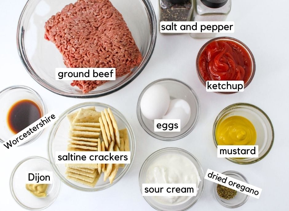 Ingredients for Meatloaf with Saltines Recipe