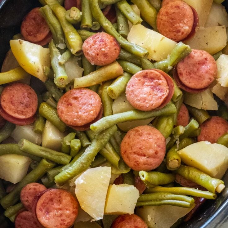 Image for Crockpot Kielbasa and Green Beans