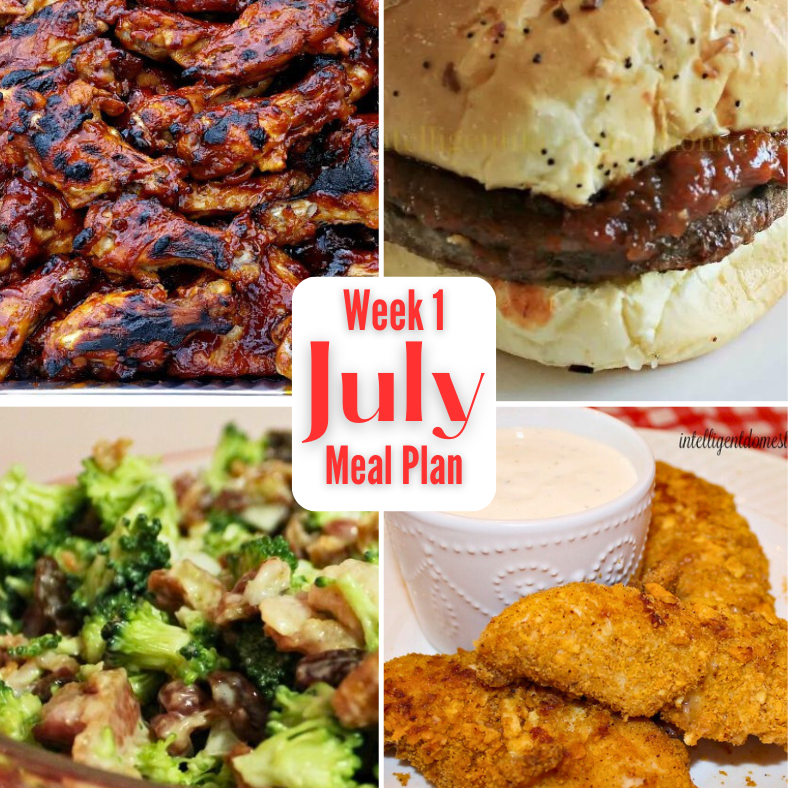 July Weekly Meal Plan Week 1