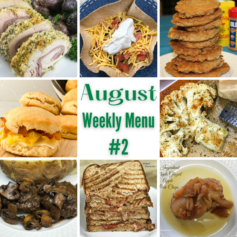 August weekly menu plan number 2